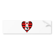Follow Me White Rabbit Bumper Stickers
