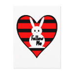 Follow Me White Rabbit Post Cards