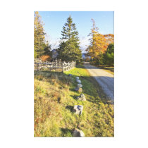 Follow the Road Home Stretched Canvas Print