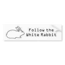 Follow the White Rabbit Bumper Sticker