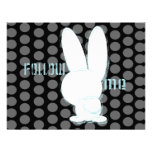 follow the white rabbit custom invitation
