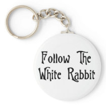 Follow The White Rabbit Key Chains