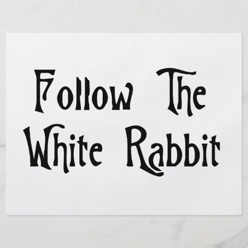 Follow The White Rabbit Personalized Flyer