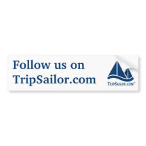 Follow us on TripSailor.com Sticker bumper stickers