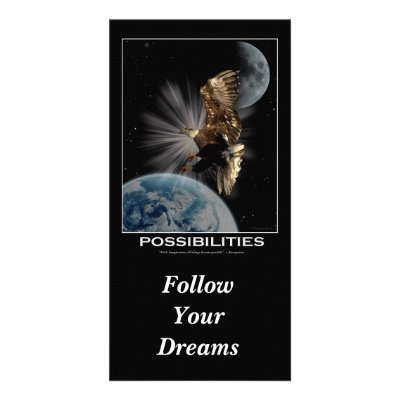 "Follow Your Dreams"  Motivational Cards Picture Card by HANDPRINTS