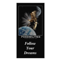 "Follow Your Dreams"  Motivational Cards Picture Card