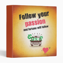 Follow Your Passion Vinyl Binder