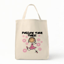 Follow Your Toes Ballerina Tshirts and Gifts Canvas Bags
