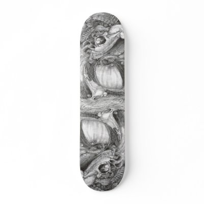 FOMORII ALIENS CUSTOM SKATE BOARD by artofthemystic