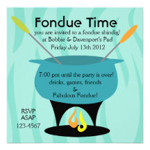 Fondue Time! Invites