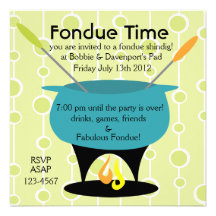 Fondue Time! Personalized Invitation