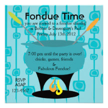 Fondue Time! Personalized Invitation