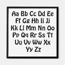 Font02 Alphabet Refrigerator Magnets