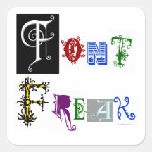Font Freak Funny Typography Saying Sticker