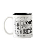 Font Me Typography mugs