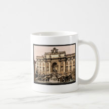 Fontaine de TREVI, cru Photochrom de Rome, Italie Mug À Café