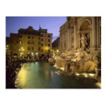 Fontaine de TREVI la nuit, Rome, Latium, Italie Cartes Postales