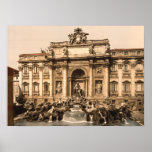 Fontaine de TREVI, Rome, Latium, Italie Affiche
