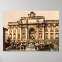 Fontaine de TREVI, Rome, Latium, Italie Affiche