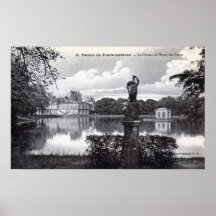 Fontainebleau Palace, France 1910 Vintage Poster