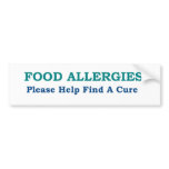 Food Allergies Find A Cure Bumper Sticker