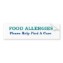 Food Allergies Find A Cure Bumper Sticker