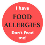 FOOD ALLERGIES sticker