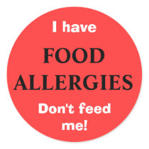 FOOD ALLERGIES sticker