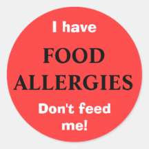 FOOD ALLERGIES sticker