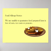 Food Allergy Notice Posters