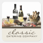Food and wine chef catering package label sticker