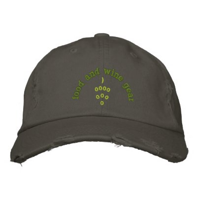 FOOD AND WINE GEAR HAT EMBROIDERED HAT by FOODANDWINEGEAR