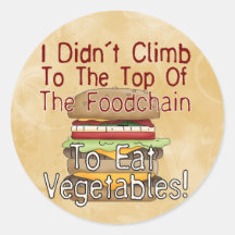 Food Chain Round Sticker