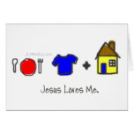 Food, Clothing, and Shelter Greeting Cards