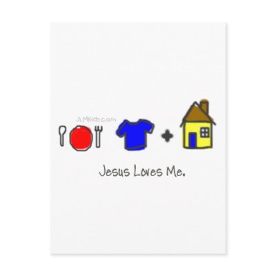 Food, Clothing, and Shelter Post Cards by sbjscghill1