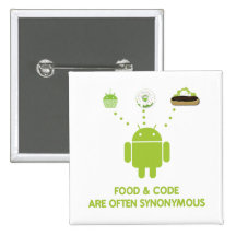 Food & Code Are Often Synonymous (Android) Pinback Button