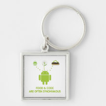 Food & Code Are Often Synonymous (Android) Key Chain