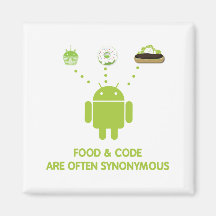 Food & Code Are Often Synonymous (Android) Fridge Magnets