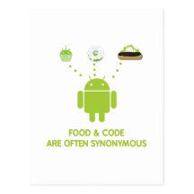 Food & Code Are Often Synonymous (Android) Post Cards