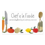 food cooking utensils chef catering business cards