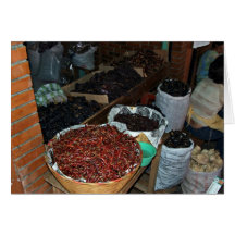 Food ingredients in a grocery greeting card