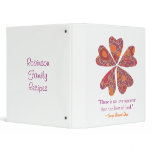 "Food is Love" recipe binder