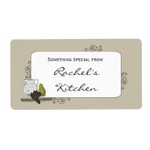 Food Label with Rustic Still Life Illustration