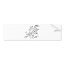 Food Map of Europe Bumper Sticker