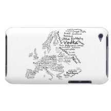 Food Map of Europe iPod Case-Mate Cases