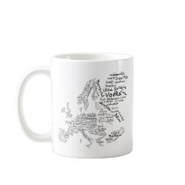 Food Map of Europe Coffee Mug