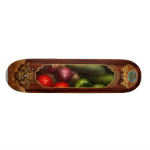 Food - Onions, Tomatoes, Peppers, and Cucumbers Skate Deck