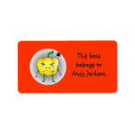 Food owner labels ( angry yellow pepper )
