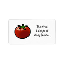 Food owner labels ( red tomato )