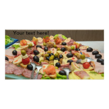 Food plate photo greeting card
